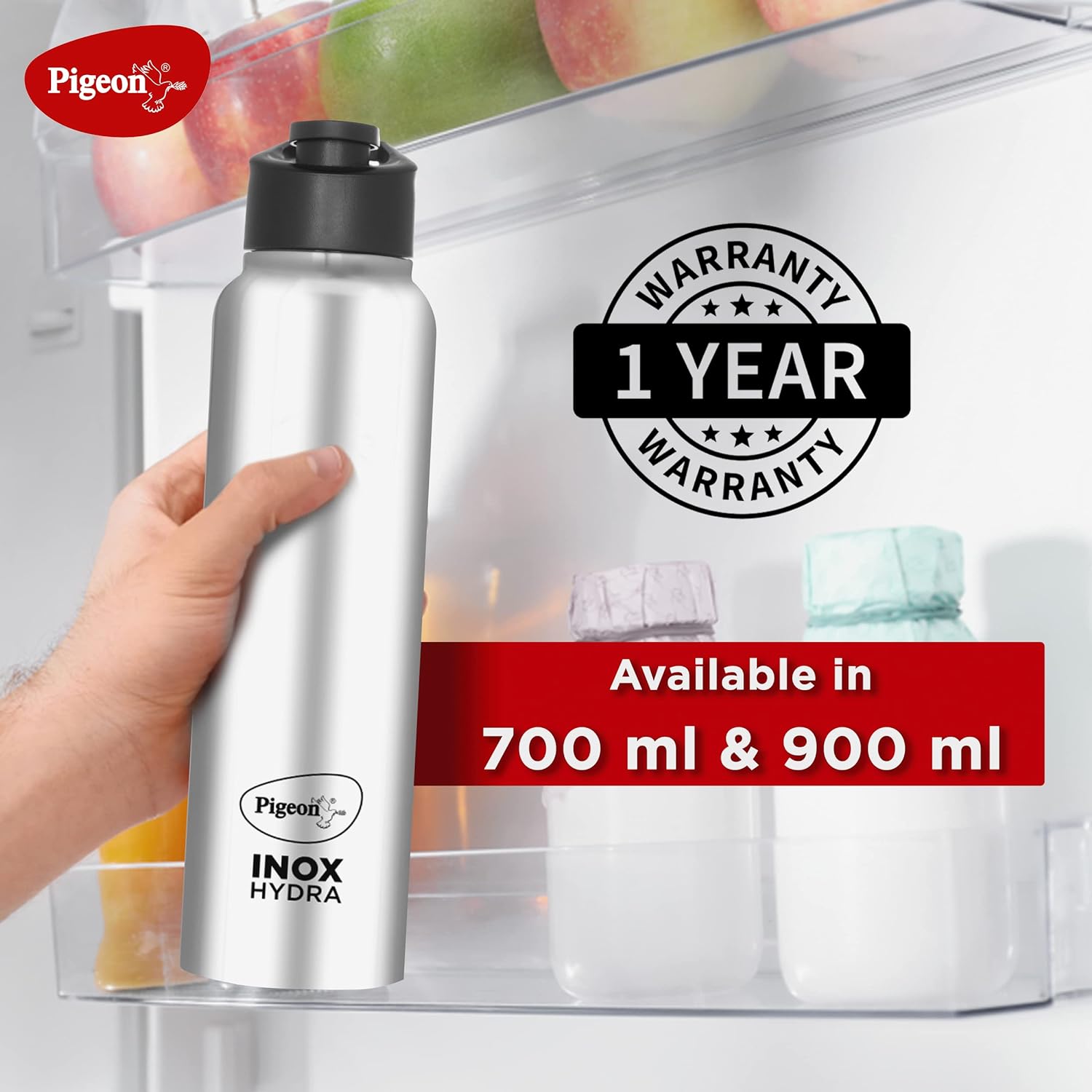 Pigeon Stainless Steel Inox Hydra 750 Drinking Water Bottle 700 ml