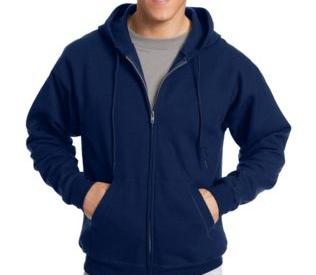 BLUE FLEECE PLAIN HOODIES
