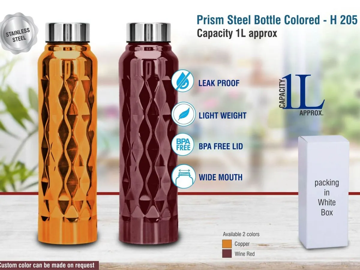 Steel Fridge Water Bottle Combo Set
