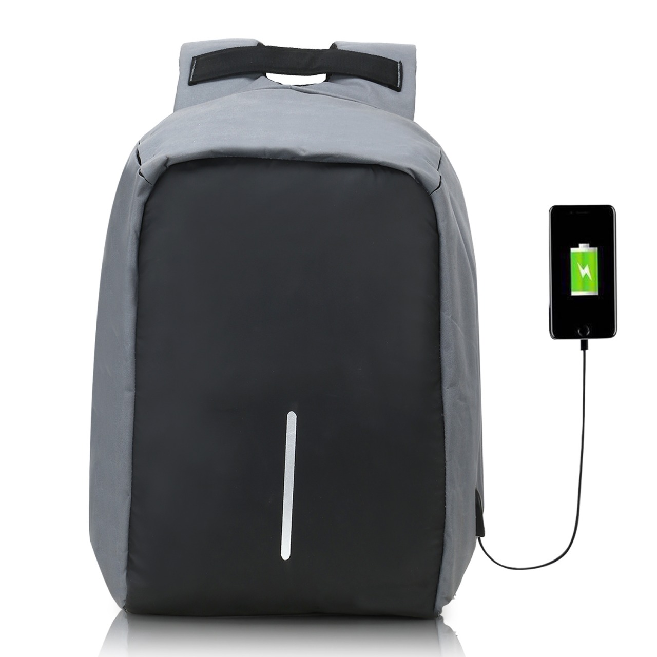 Alogy anti-theft backpack with USB port Grey
