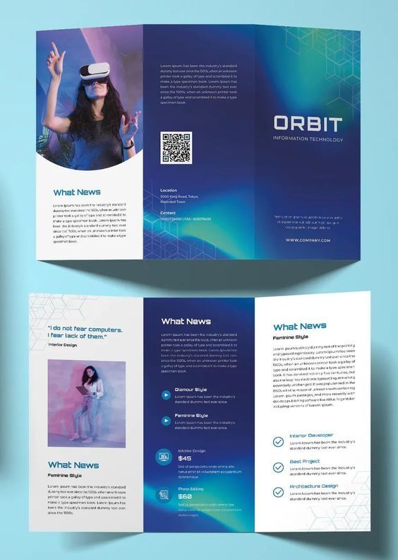 Techonology Trifold brochure Design