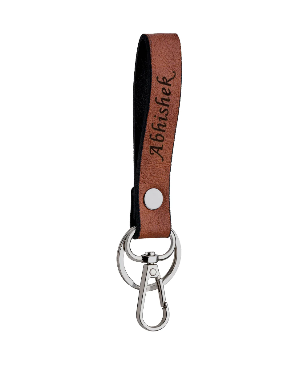 RACE MINDS Leather Keychain Key Ring Hook Keychain Holder