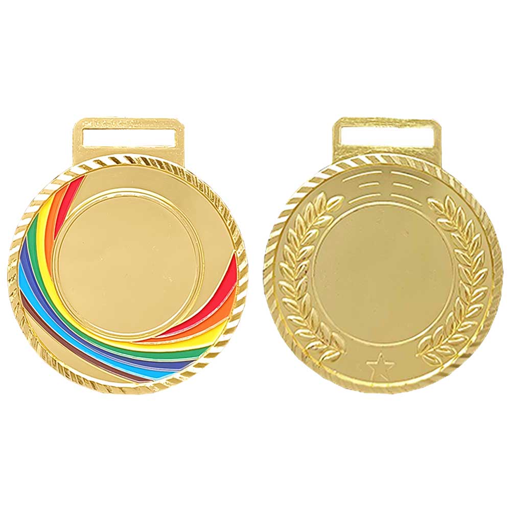 Stunning Blank Insert Gold Metal Award Medal