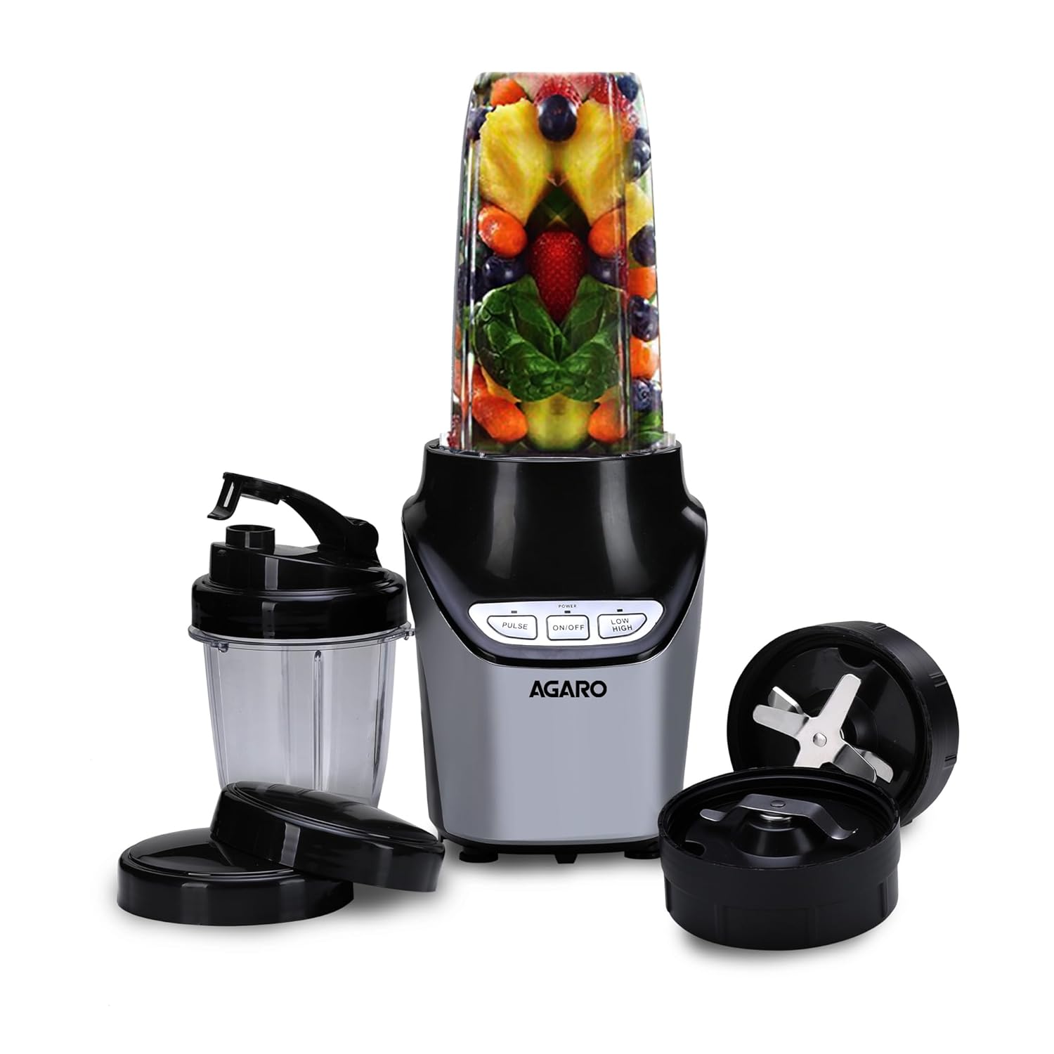 AGARO Marvel Nutri Blender,Bpa Free 2 Tritan Jars,1000W