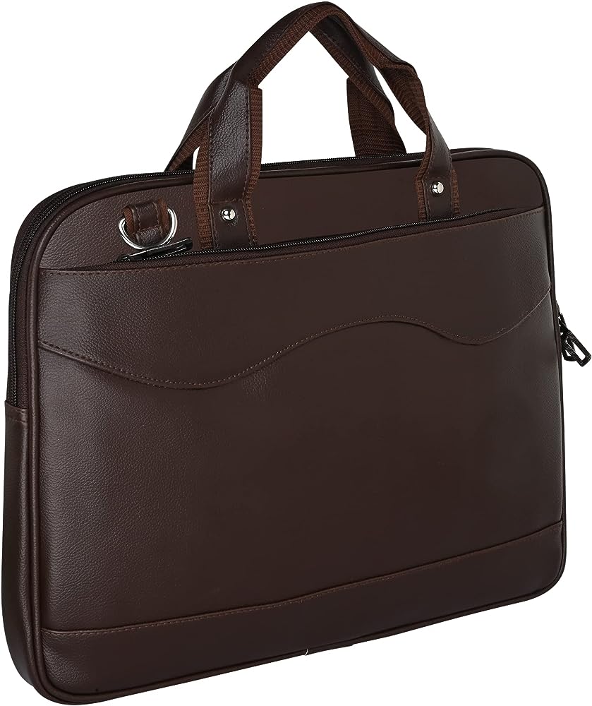 Pramadda Pure Luxury Slim Leather Laptop Messenger Bag