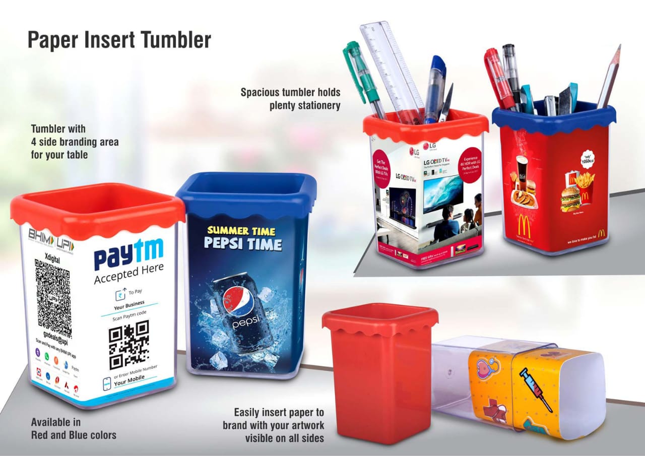 Promotional paper insert tumbler
