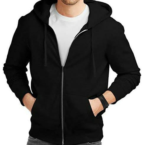 BLACK FLEECE PLAIN HOODIES