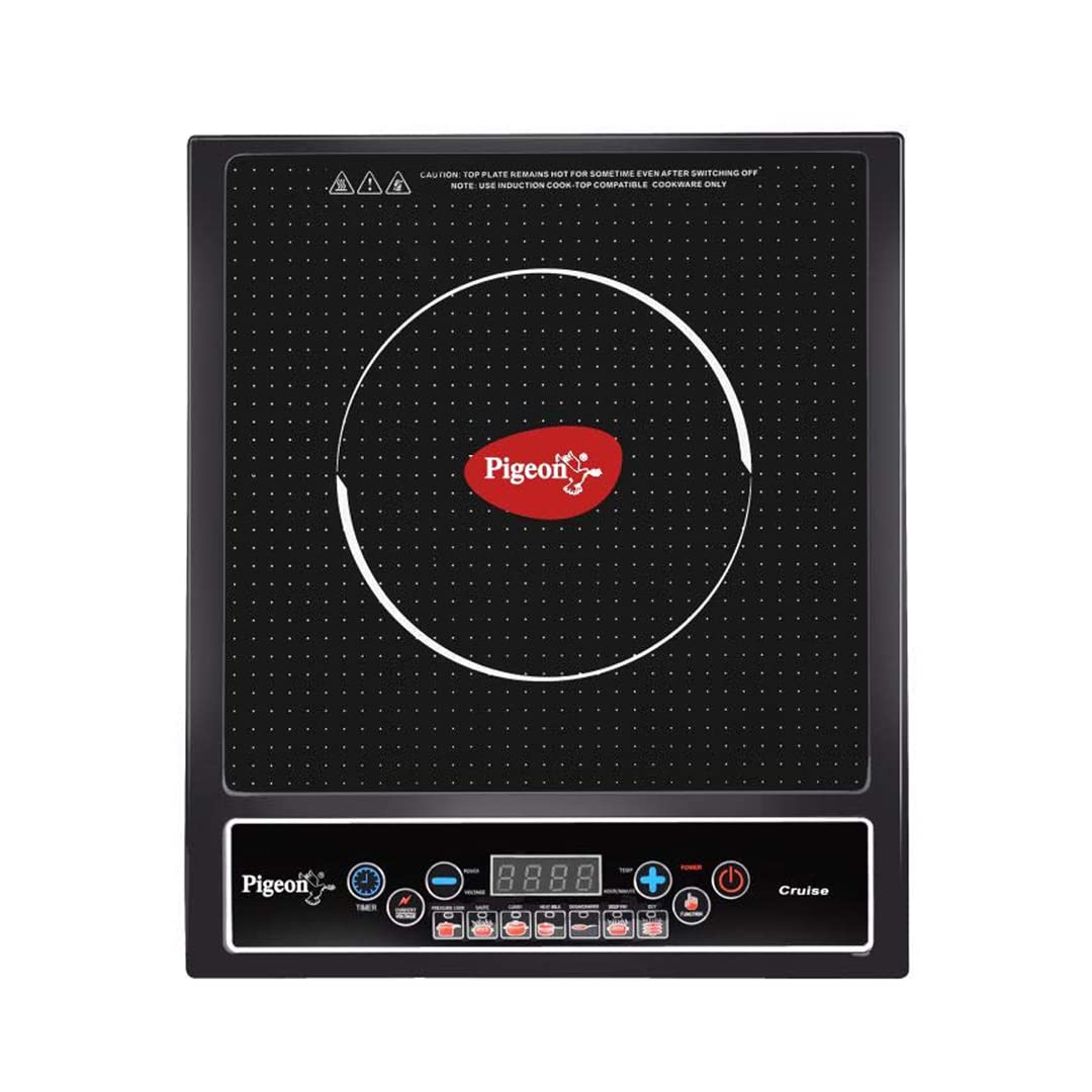 Pigeon by Stovekraft Cruise 1800 watt Induction Cooktop With Crystal Glass