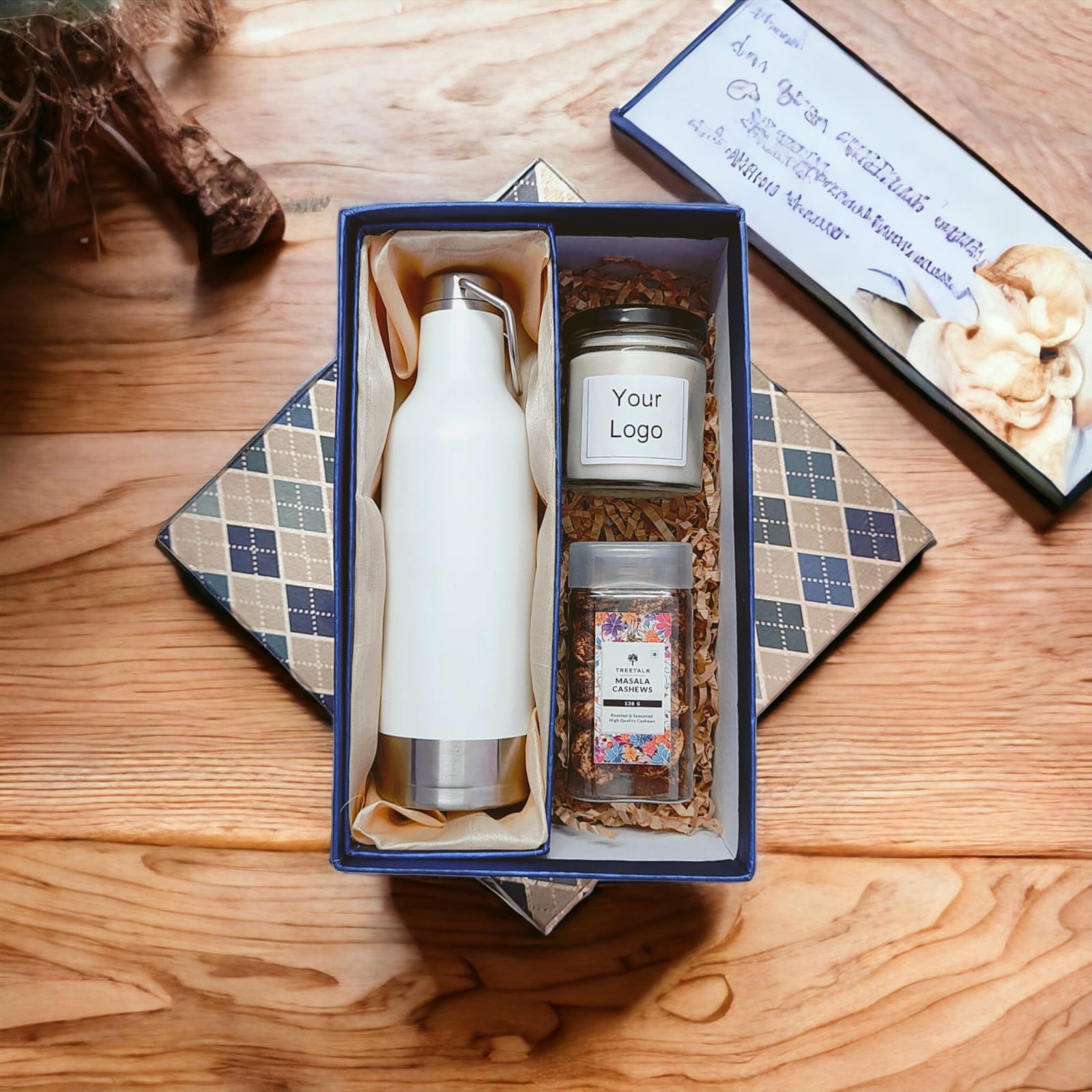 3 in 1 Welcom Kit White elegant bottle with different Jars