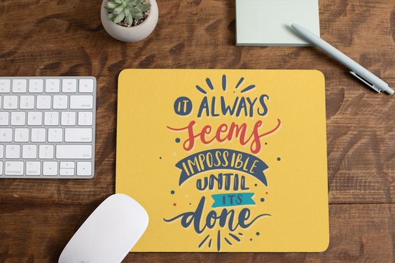 Aurika Anti Skid Designer Motivational Quotes Mouse pad