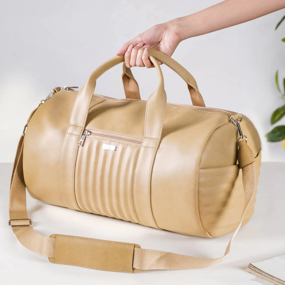 Nestasia Jet-Setter Duffle Bag Beige Large