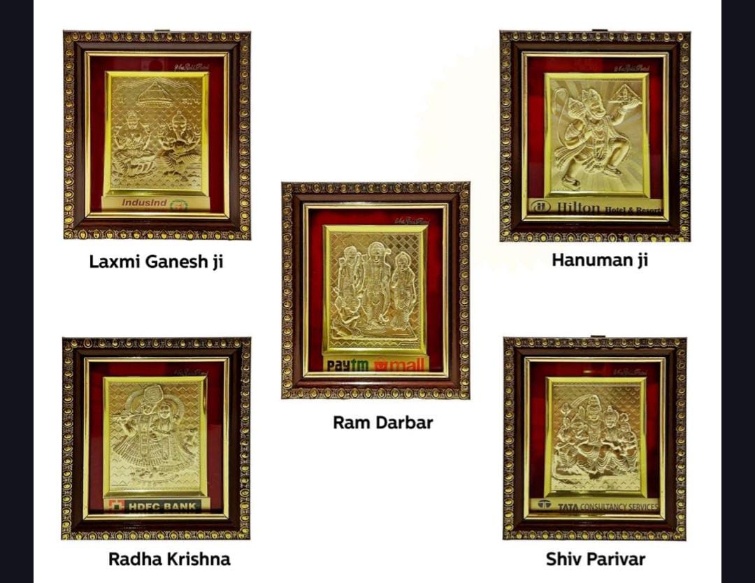 Wooden Gold plated photo frame