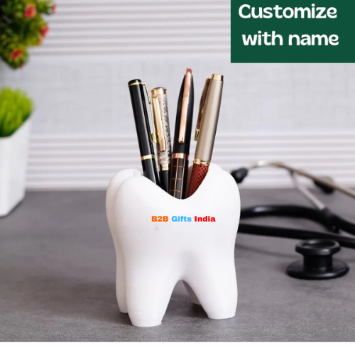 Doctor Dental Teeth Shape Pen Pencil Holder Stand
