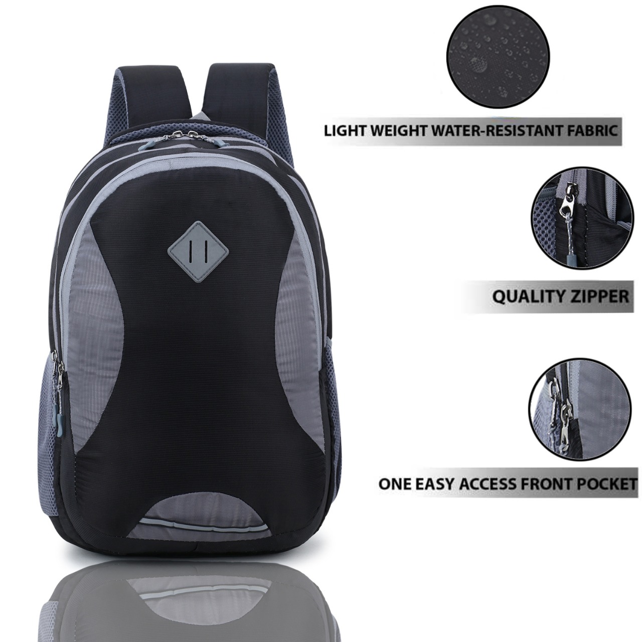 LOUIS CARON HiStorage Laptop Backpack (gray-black)