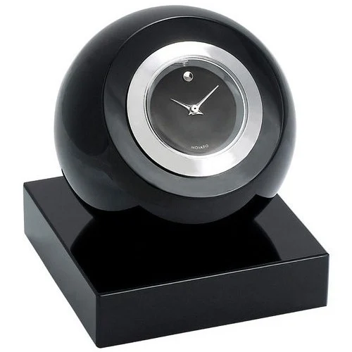 Table Round Black wall clock
