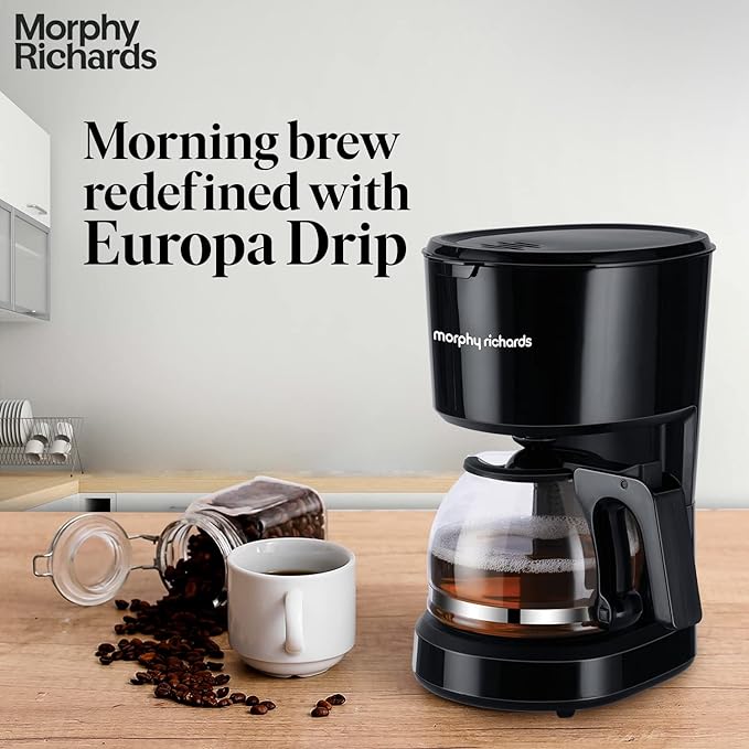 Morphy Richards Europa Drip Espresso Coffee Machine For Home|600W Drip Coffee Maker