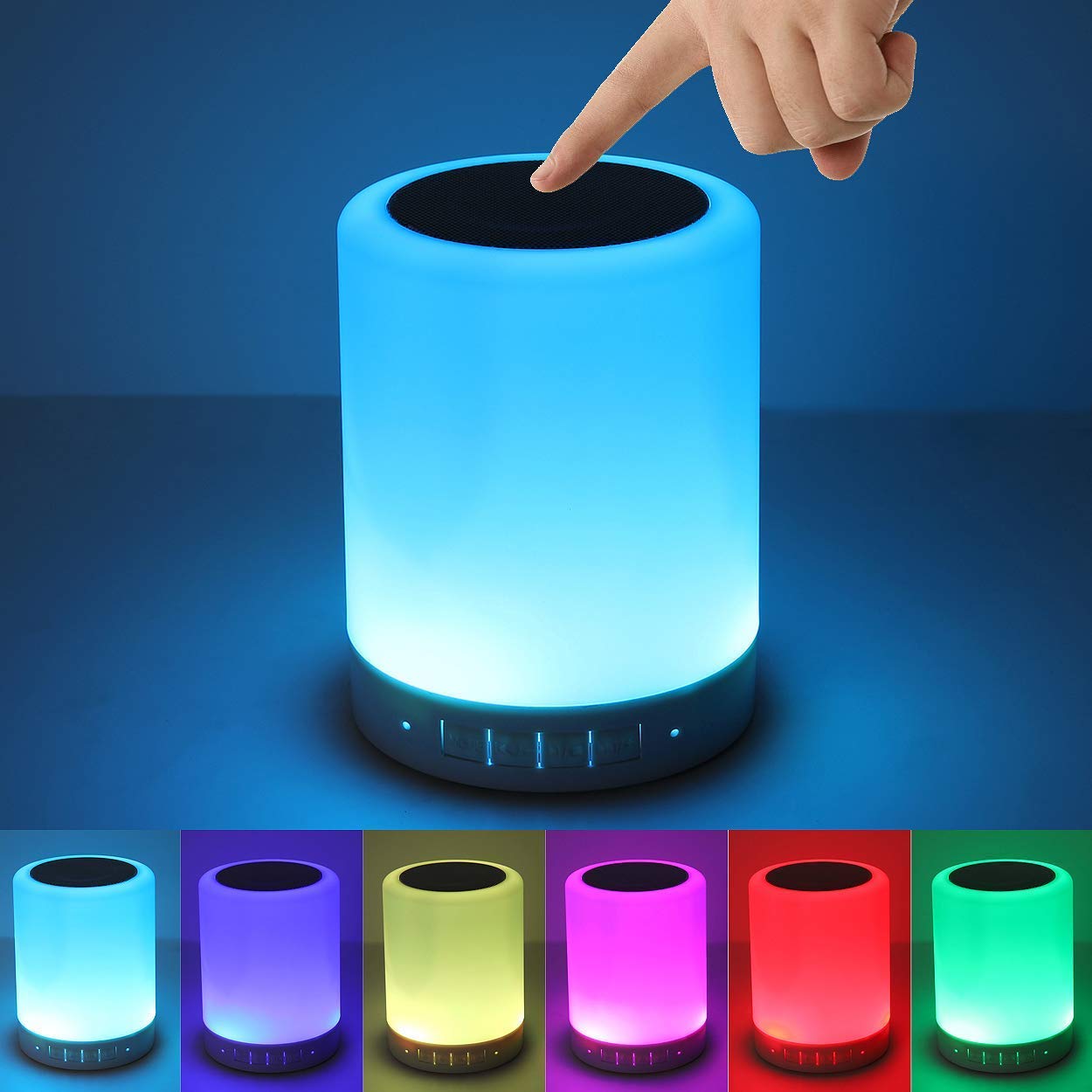 Multicolor Changing Portable Wireless BT Touch Lamp Speaker