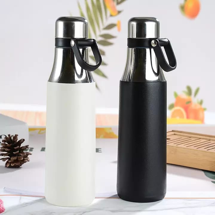 Stainless Steel Flask with Carry Handle (500 Ml Approx)