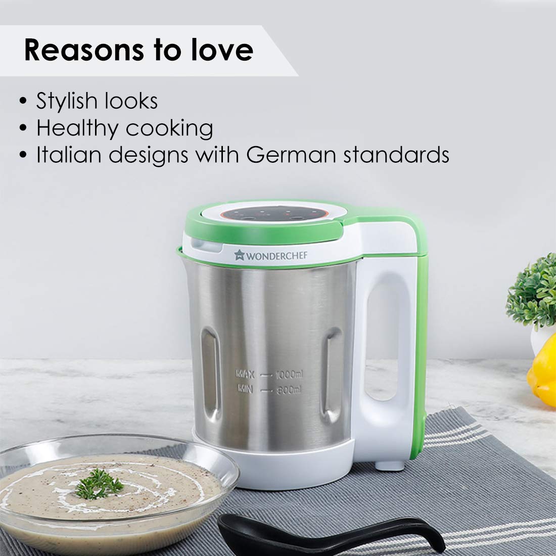 Wonderchef Automatic Soup Maker | 1.0 Litre | 800 Watts Heater
